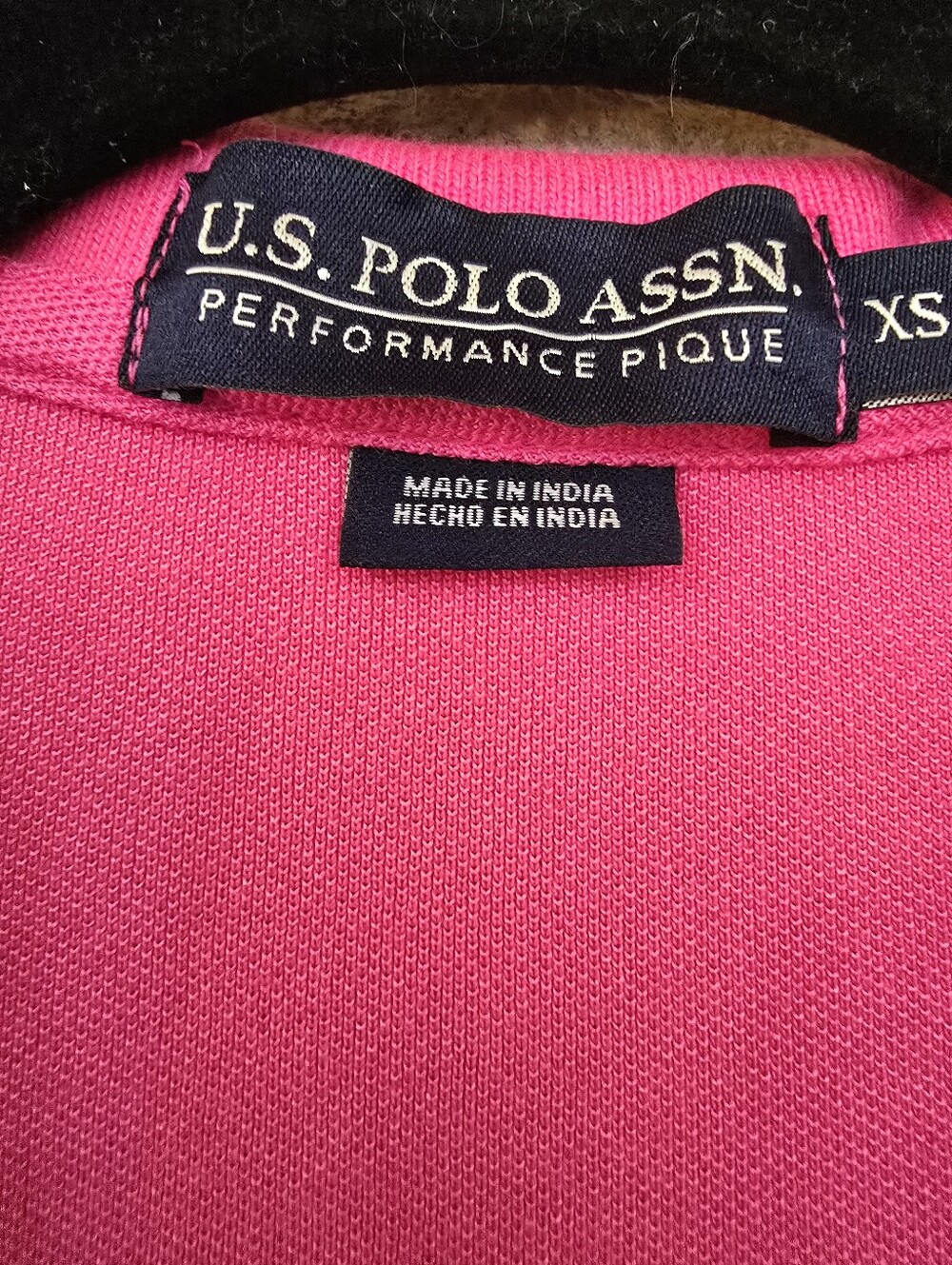U.S. Polo Assn. Men’s Pique Short Sleeve Polo Shirt Pink, XS - Picture 2 of 9